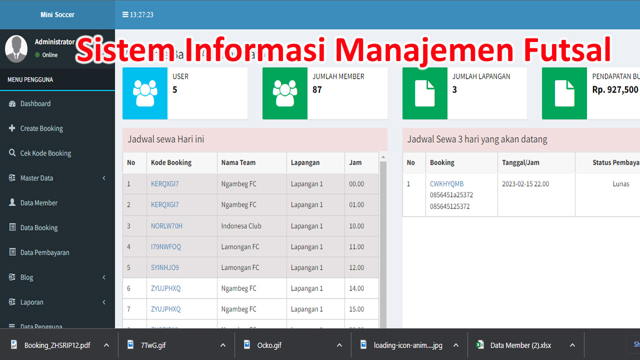 Software Aplikasi Booking Lapangan Futsal