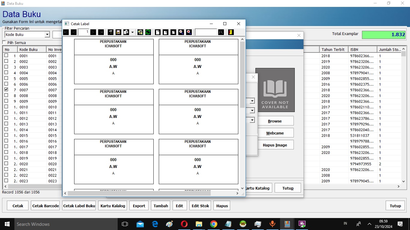 Cara Membuat Label Nomor Punggung Buku Perpustakaan
