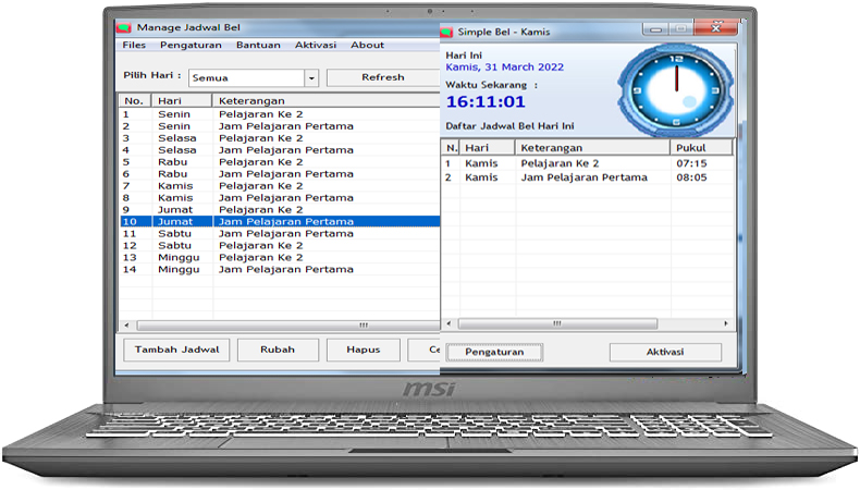 Aplikasi Bel Sekolah